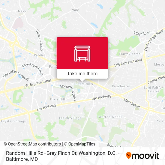 Random Hills Rd+Grey Finch Dr map