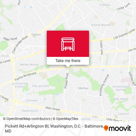 Pickett Rd+Arlington Bl map