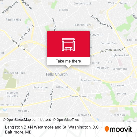 Mapa de Langston Bl+N Westmoreland St