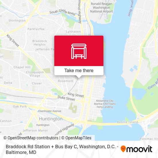 Braddock Rd Station + Bus Bay C map