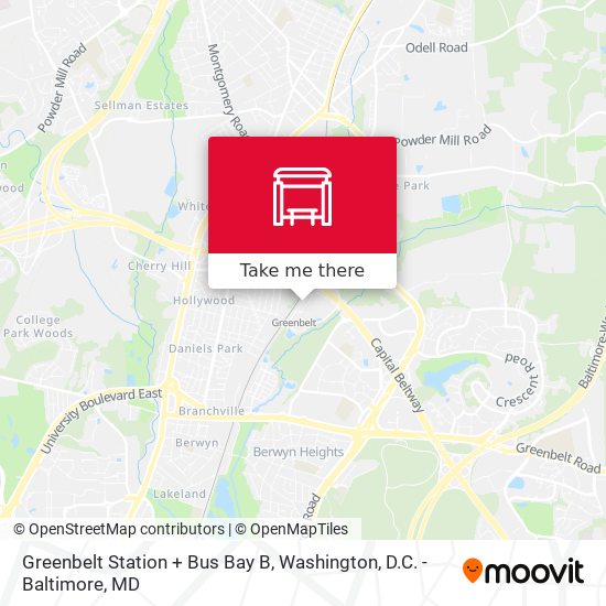 Greenbelt Station + Bus Bay B map