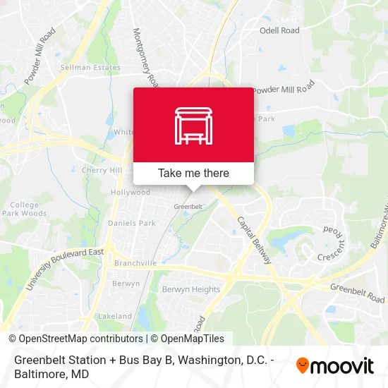 Greenbelt Station + Bus Bay B map
