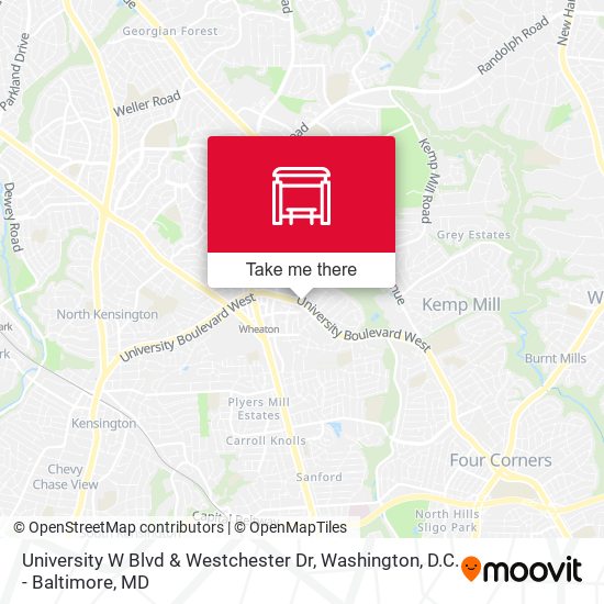 University W Blvd & Westchester Dr map
