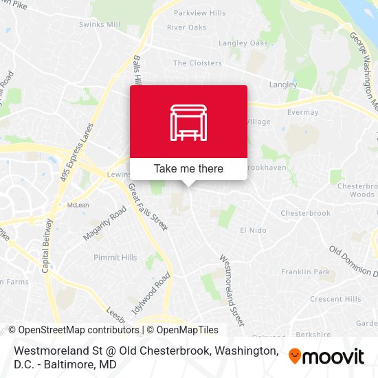 Westmoreland St @ Old Chesterbrook map