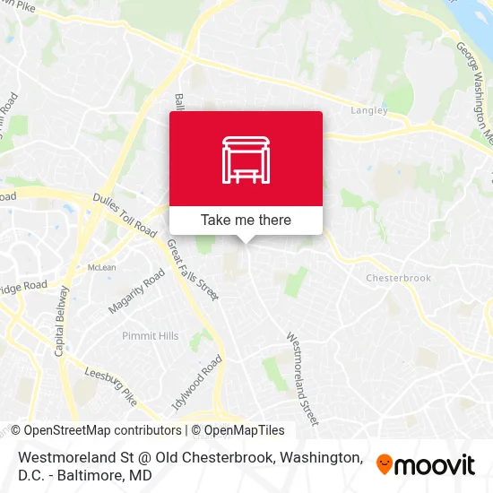 Westmoreland St @ Old Chesterbrook map