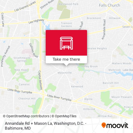 Annandale Rd + Mason La map