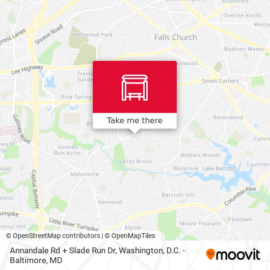 Annandale Rd + Slade Run Dr map