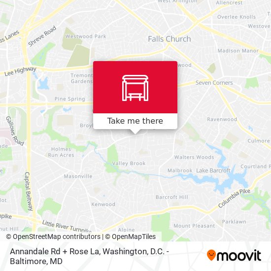 Annandale Rd + Rose La map