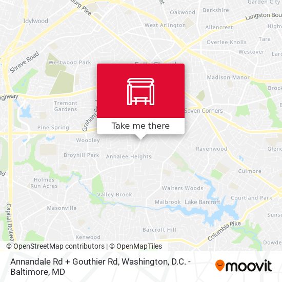 Annandale Rd + Gouthier Rd map