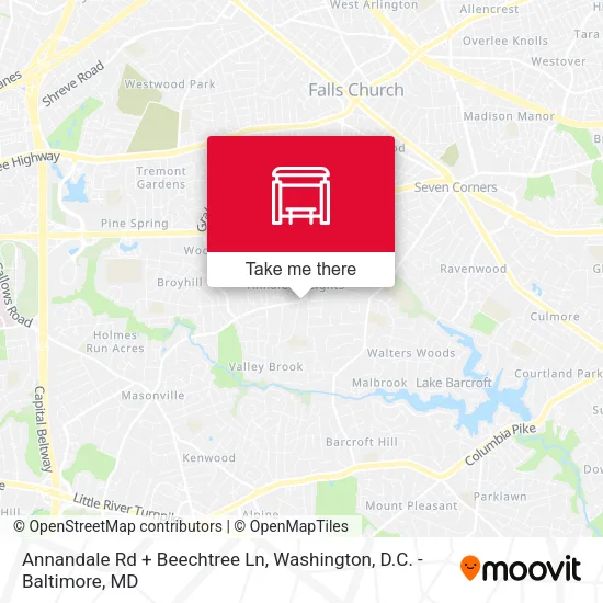 Annandale Rd + Beechtree Ln map