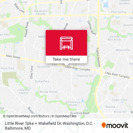 Little River Tpke + Wakefield Dr map