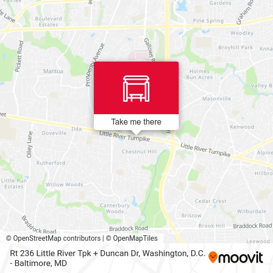 Rt 236 Little River Tpk + Duncan Dr map