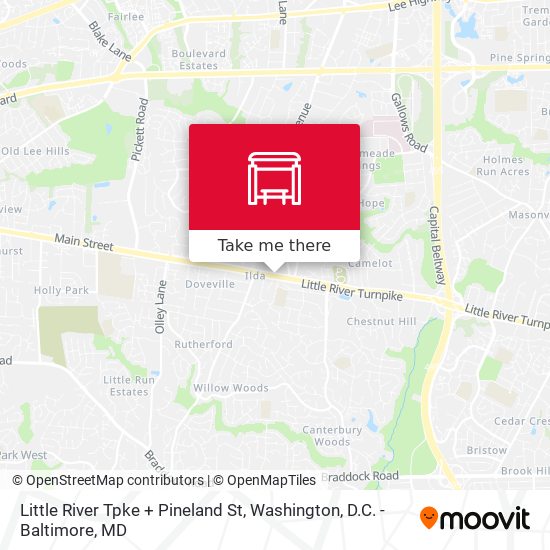 Little River Tpke + Pineland St map