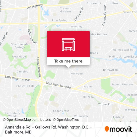 Mapa de Annandale Rd + Gallows Rd
