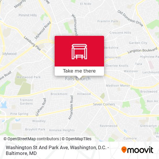 Washington St And Park Ave map
