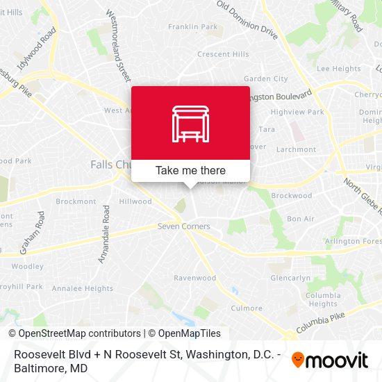 Roosevelt Blvd + N Roosevelt St map