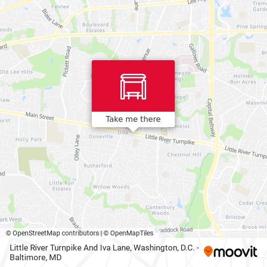 Little River Turnpike And Iva Lane map