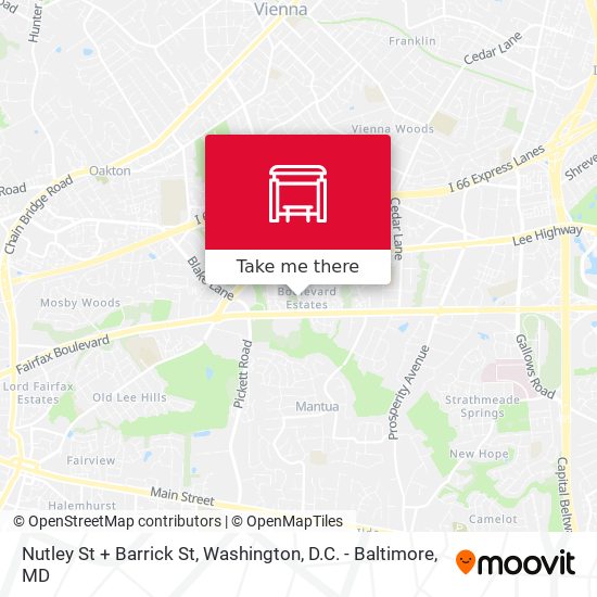 Mapa de Nutley St + Barrick St