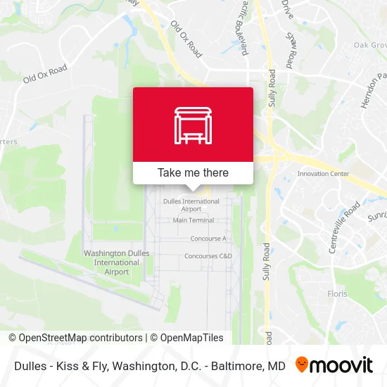 Dulles - Kiss & Fly map