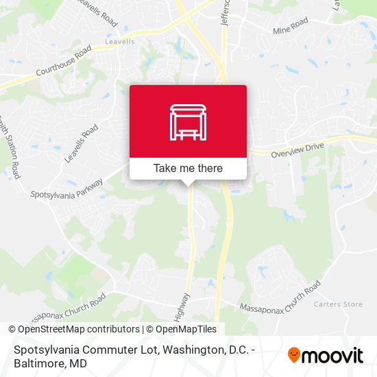 Spotsylvania Commuter Lot map