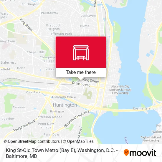 Mapa de King St-Old Town Metro (Bay E)