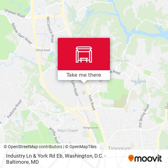Industry Ln & York Rd Eb map