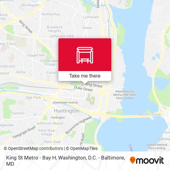 Mapa de King St Metro - Bay H