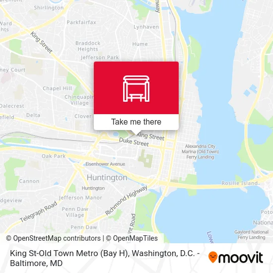 King St-Old Town Metro (Bay H) map