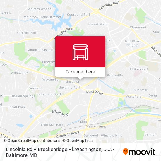 Lincolnia Rd + Breckenridge Pl map