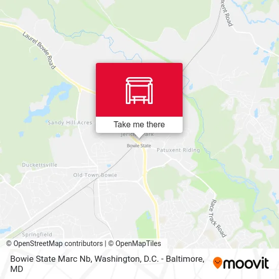 Bowie State Marc Nb map