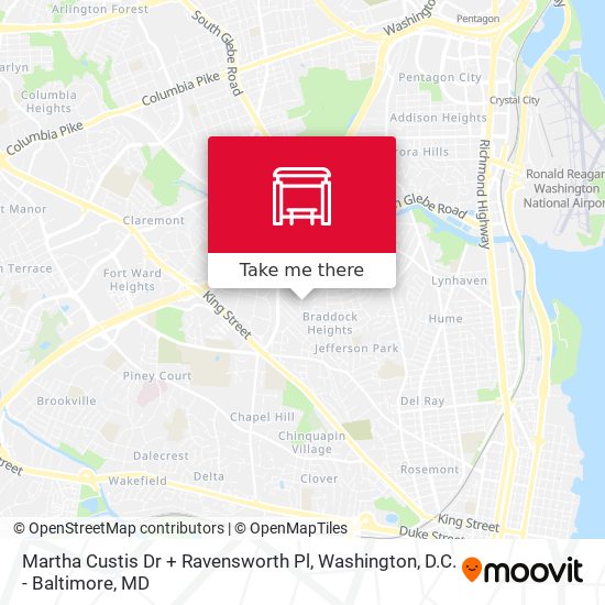 Mapa de Martha Custis Dr + Ravensworth Pl