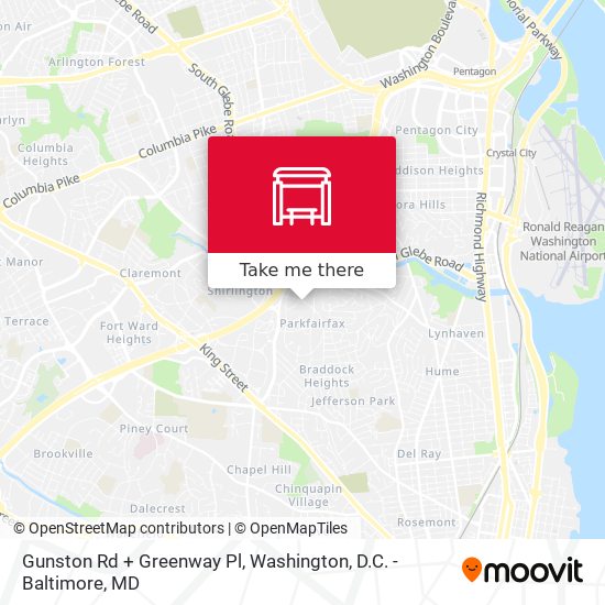 Gunston Rd + Greenway Pl map