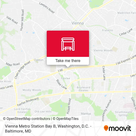 Vienna Metro Station Bay B map