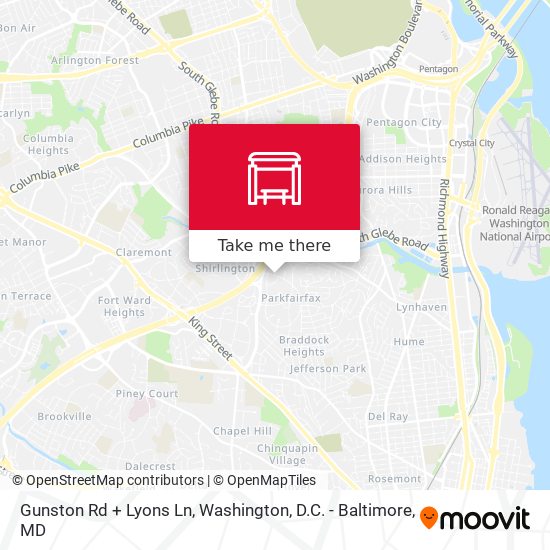 Gunston Rd + Lyons Ln map