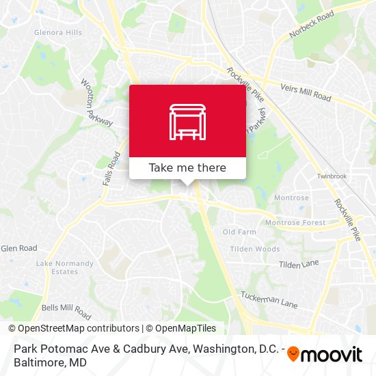 Park Potomac Ave & Cadbury Ave map