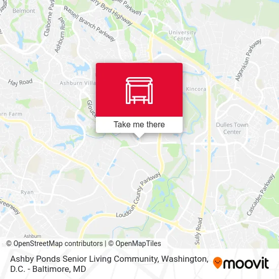 Ashby Ponds Senior Living Community map