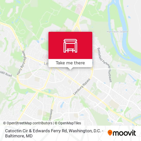 Catoctin Cir & Edwards Ferry Rd map