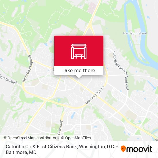 Catoctin Cir & First Citizens Bank map