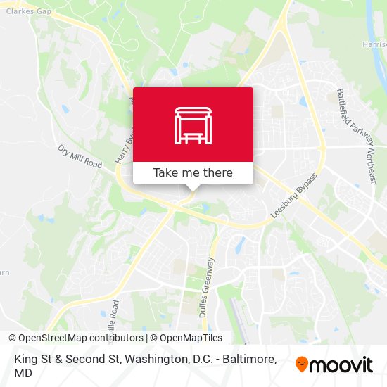 King St & Second St map