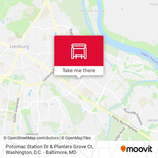 Potomac Station Dr & Planters Grove Ct map