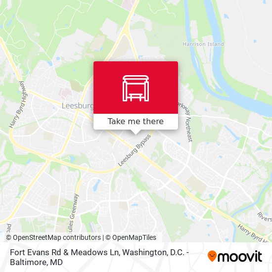 Mapa de Fort Evans Rd & Meadows  Ln