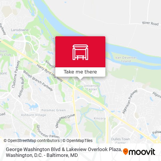 George Washington Blvd & Lakeview Overlook Plaza map