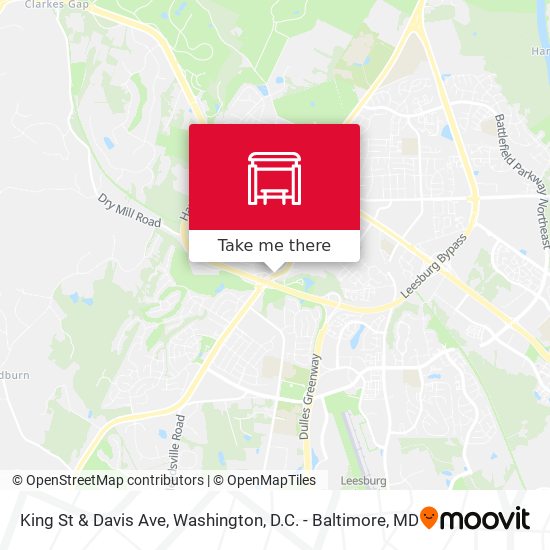 King St & Davis Ave map