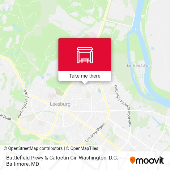 Battlefield Pkwy & Catoctin Cir map