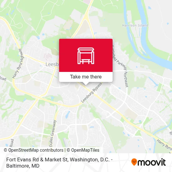 Fort Evans Rd & Market St map