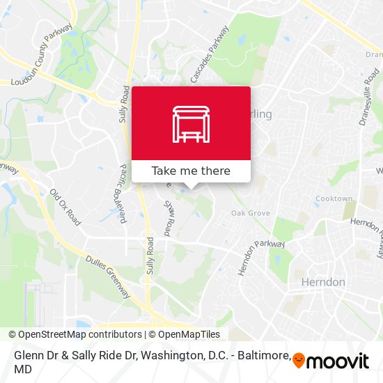 Glenn Dr & Sally Ride Dr map