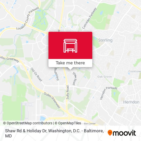 Shaw Rd & Holiday  Dr map