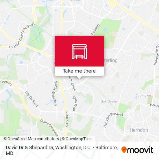Davis Dr & Shepard Dr map