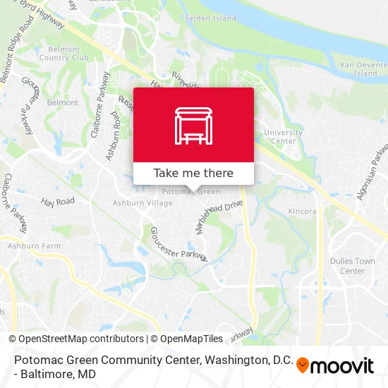 Potomac Green Community Center map