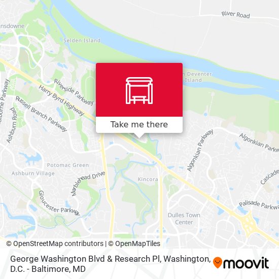 George Washington Blvd & Research Pl map
